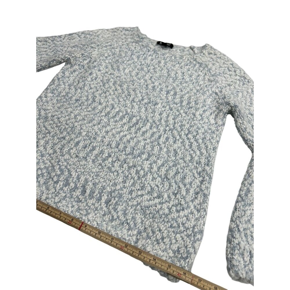 Buffalo David Bitton Womens Textured Knit Sweater M Light Blue & White - Picture 7 of 11